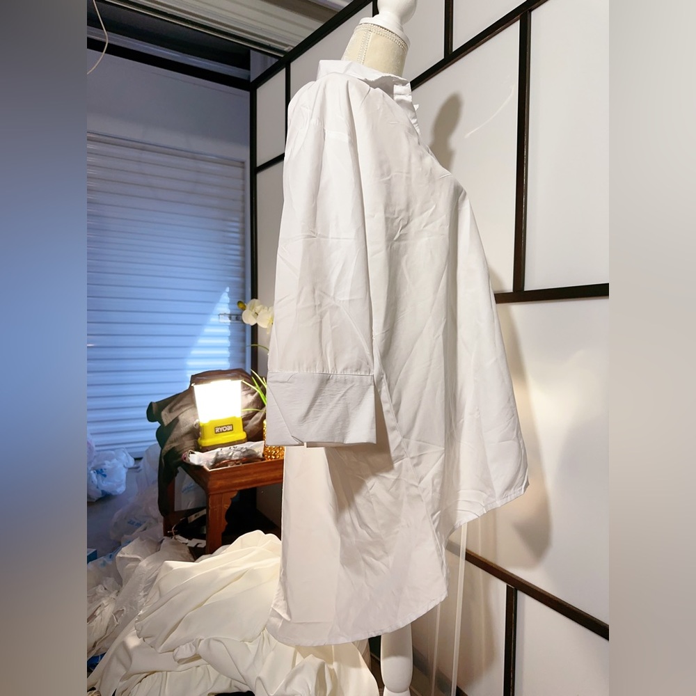 Spoon long shirt top oversized NWT button up